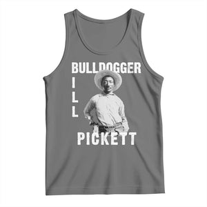 Bill Pickett Tank Top Bulldogger Black Cowboy Western Legend Vintage TS02 Black Heather Print Your Wear