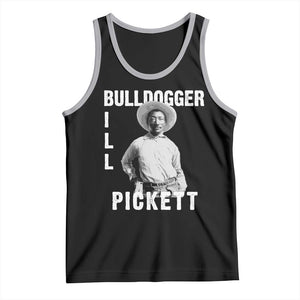 Bill Pickett Tank Top Bulldogger Black Cowboy Western Legend Vintage TS02 Black Athletic Heather Print Your Wear