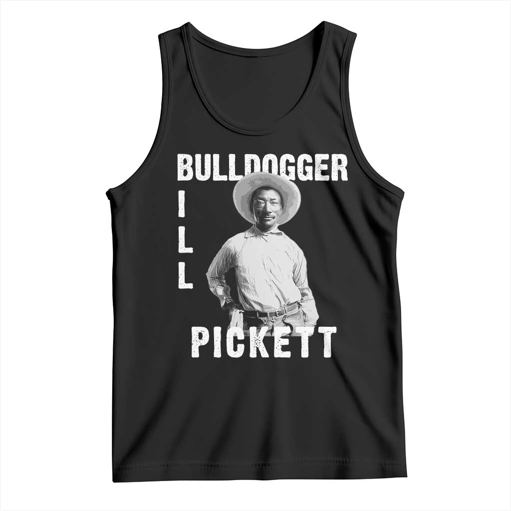 Bill Pickett Tank Top Bulldogger Black Cowboy Western Legend Vintage TS02 Black Print Your Wear