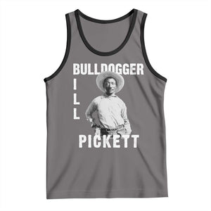 Bill Pickett Tank Top Bulldogger Black Cowboy Western Legend Vintage TS02 Deep Heather Black Print Your Wear