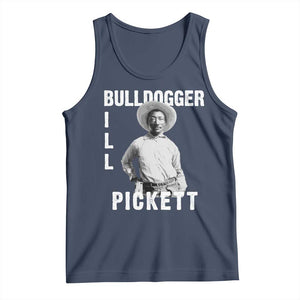 Bill Pickett Tank Top Bulldogger Black Cowboy Western Legend Vintage TS02 Navy Print Your Wear