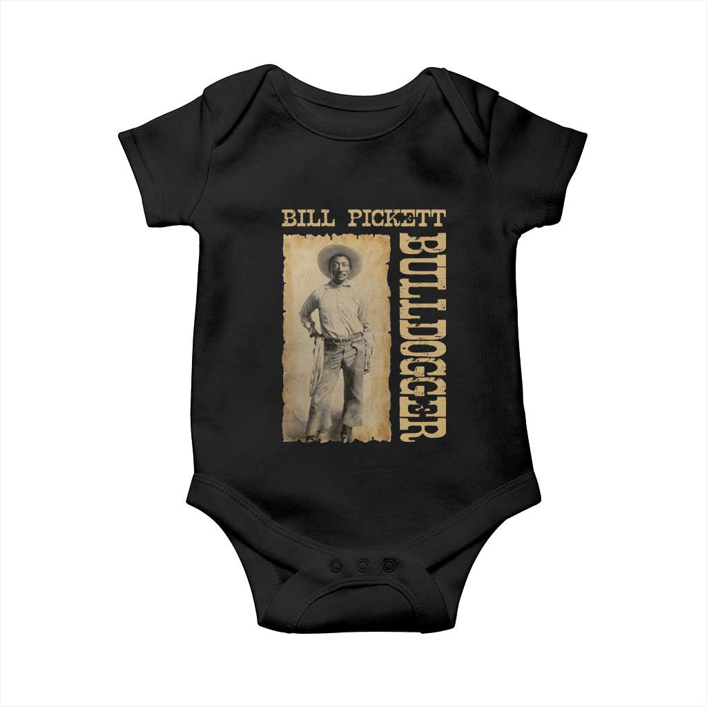 Bill Pickett The Bulldogger Baby Onesie Western African American Cowboy TS11 Black Print Your Wear
