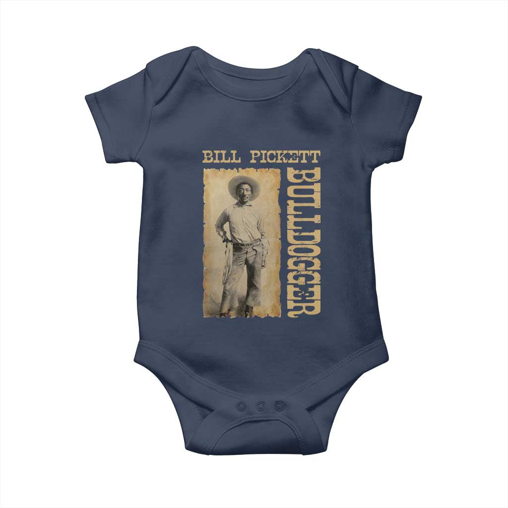 Bill Pickett The Bulldogger Baby Onesie Western African American Cowboy TS11 Navy Print Your Wear