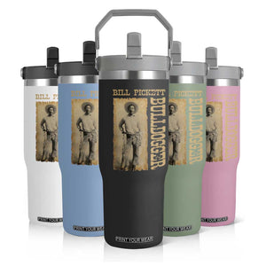 Bill Pickett The Bulldogger Flip Straw Tumbler Western African American Cowboy TS11 Print Your Wear