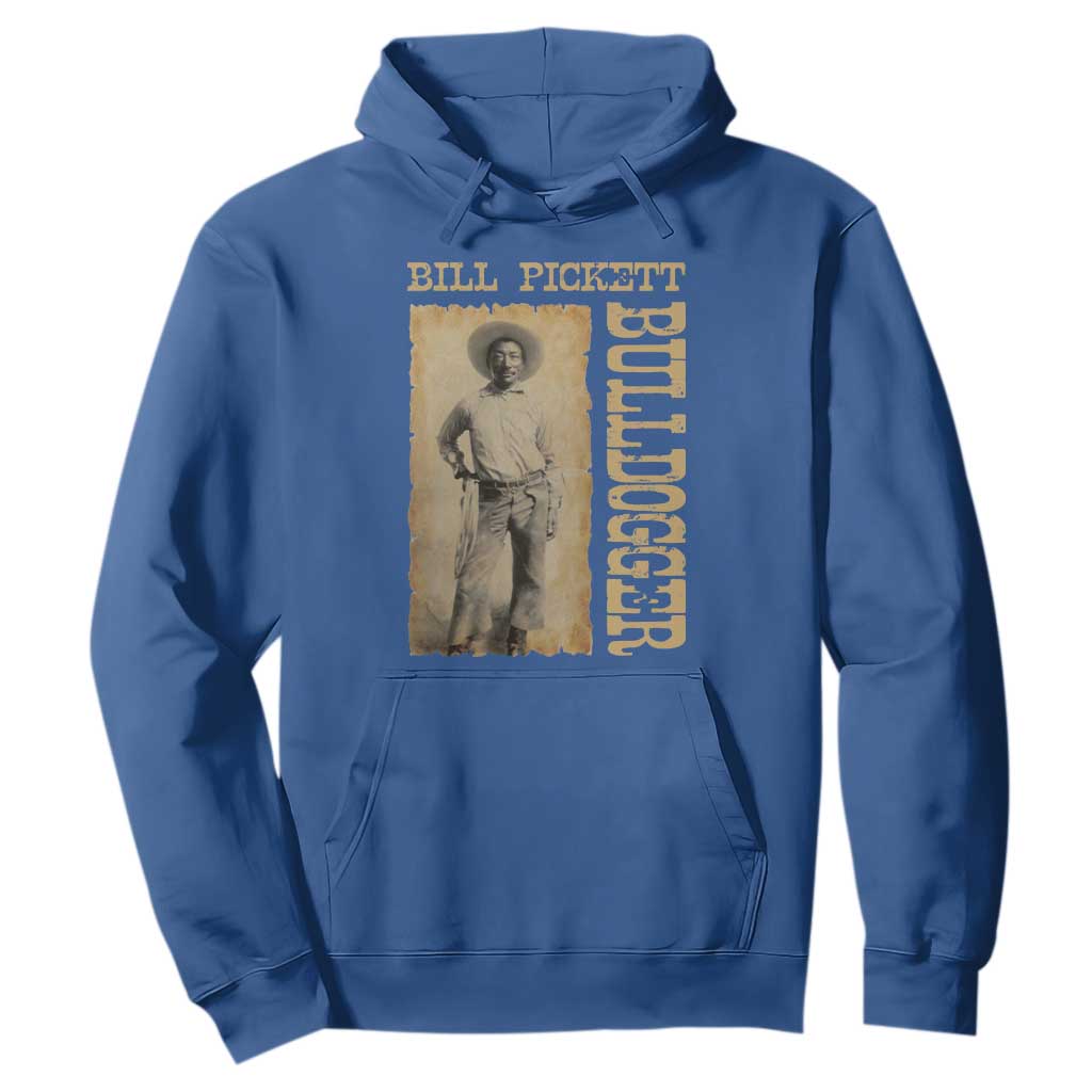 Bill Pickett The Bulldogger Hoodie Western African American Cowboy TS11 Royal Blue Print Your Wear