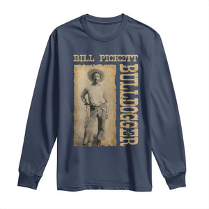 Bill Pickett The Bulldogger Long Sleeve Shirt Western African American Cowboy TS11 Navy Print Your Wear