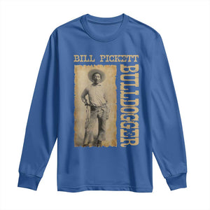 Bill Pickett The Bulldogger Long Sleeve Shirt Western African American Cowboy TS11 Royal Blue Print Your Wear