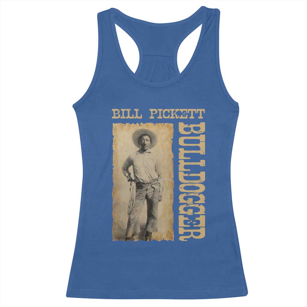 Bill Pickett The Bulldogger Racerback Tank Top Western African American Cowboy TS11 Royal Blue Print Your Wear