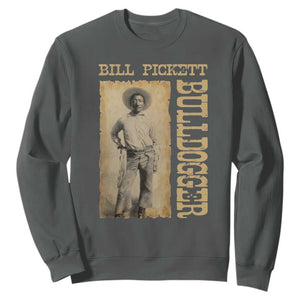 Bill Pickett The Bulldogger Sweatshirt Western African American Cowboy TS11 Dark Heather Print Your Wear