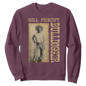 Bill Pickett The Bulldogger Sweatshirt Western African American Cowboy TS11 Maroon Print Your Wear