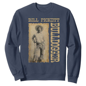Bill Pickett The Bulldogger Sweatshirt Western African American Cowboy TS11 Navy Print Your Wear