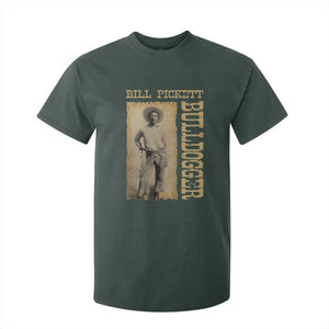 Bill Pickett The Bulldogger T Shirt For Kid Western African American Cowboy TS11 Dark Forest Green Print Your Wear