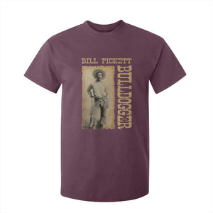 Bill Pickett The Bulldogger T Shirt For Kid Western African American Cowboy TS11 Maroon Print Your Wear