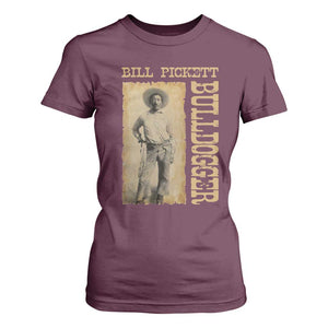 Bill Pickett The Bulldogger T Shirt For Women Western African American Cowboy TS11 Maroon Print Your Wear