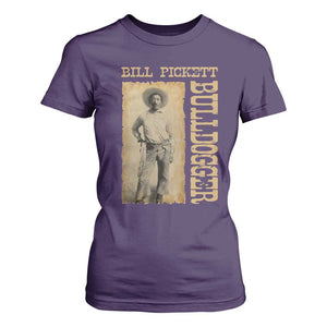 Bill Pickett The Bulldogger T Shirt For Women Western African American Cowboy TS11 Purple Print Your Wear
