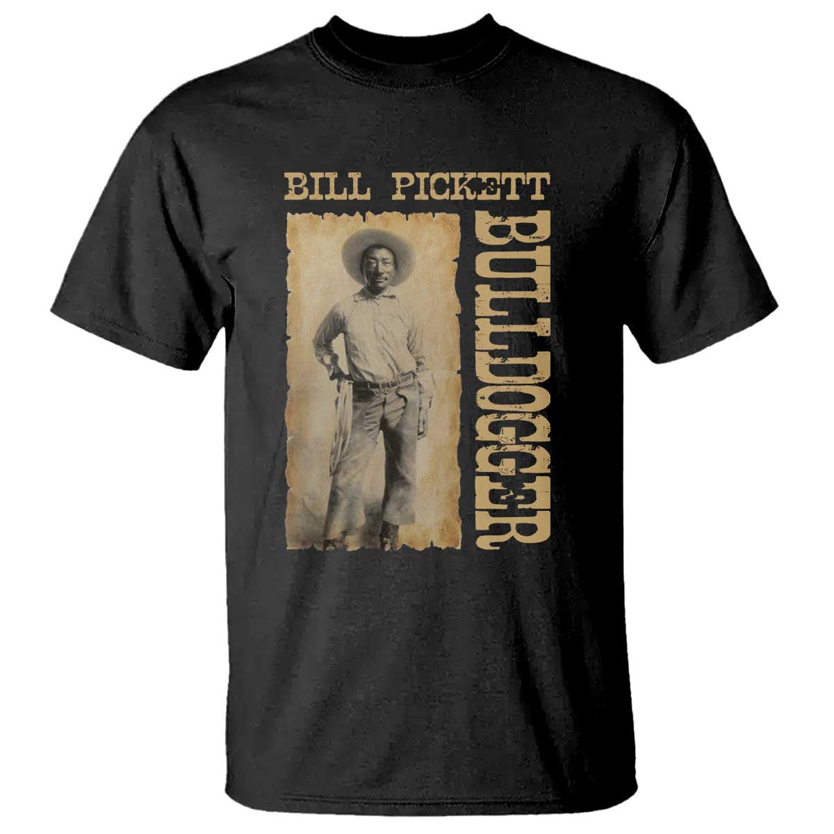 Bill Pickett The Bulldogger T Shirt Western African American Cowboy TS11 Black Print Your Wear