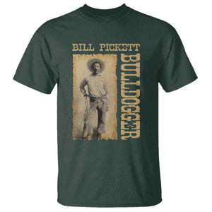 Bill Pickett The Bulldogger T Shirt Western African American Cowboy TS11 Dark Forest Green Print Your Wear