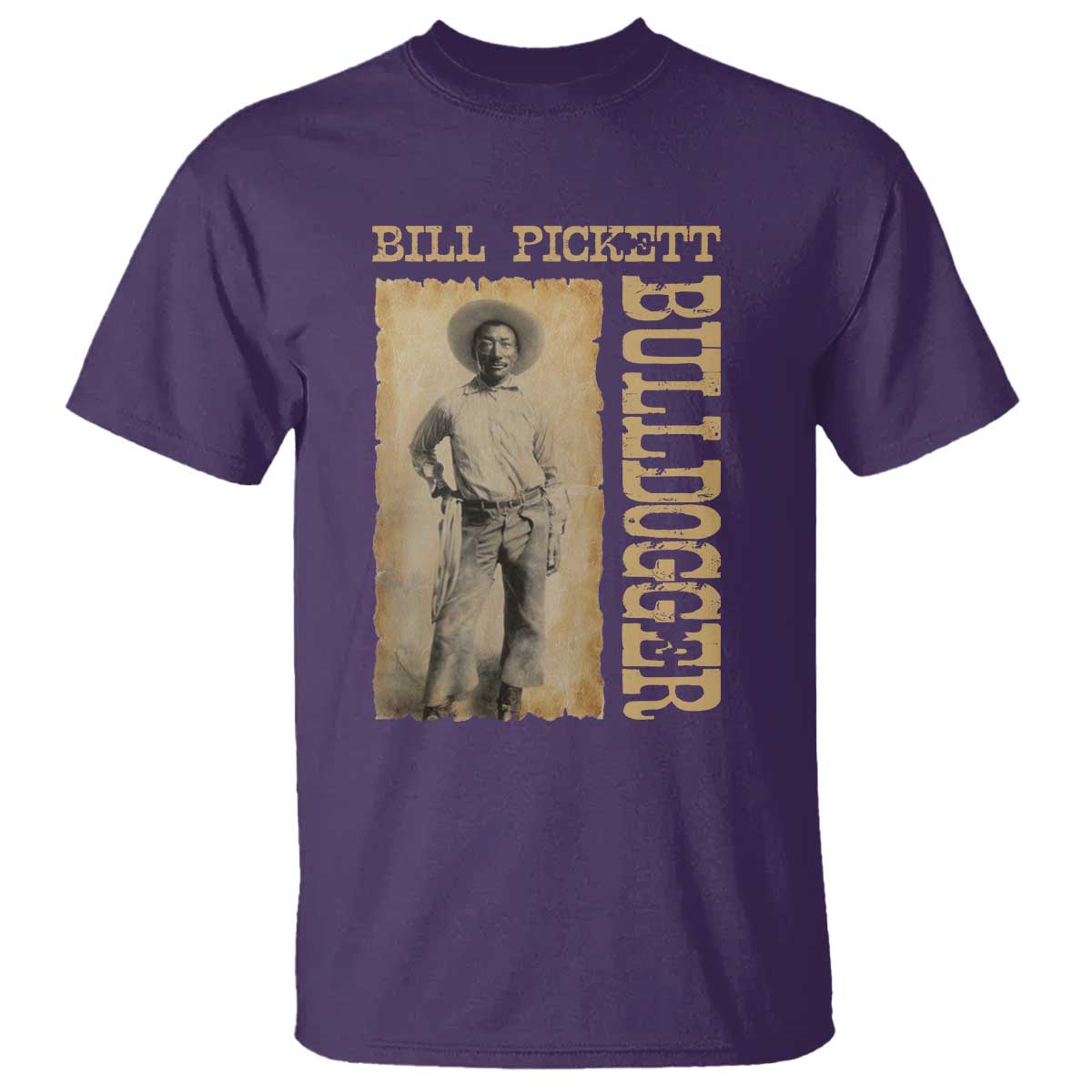 Bill Pickett The Bulldogger T Shirt Western African American Cowboy TS11 Purple Print Your Wear