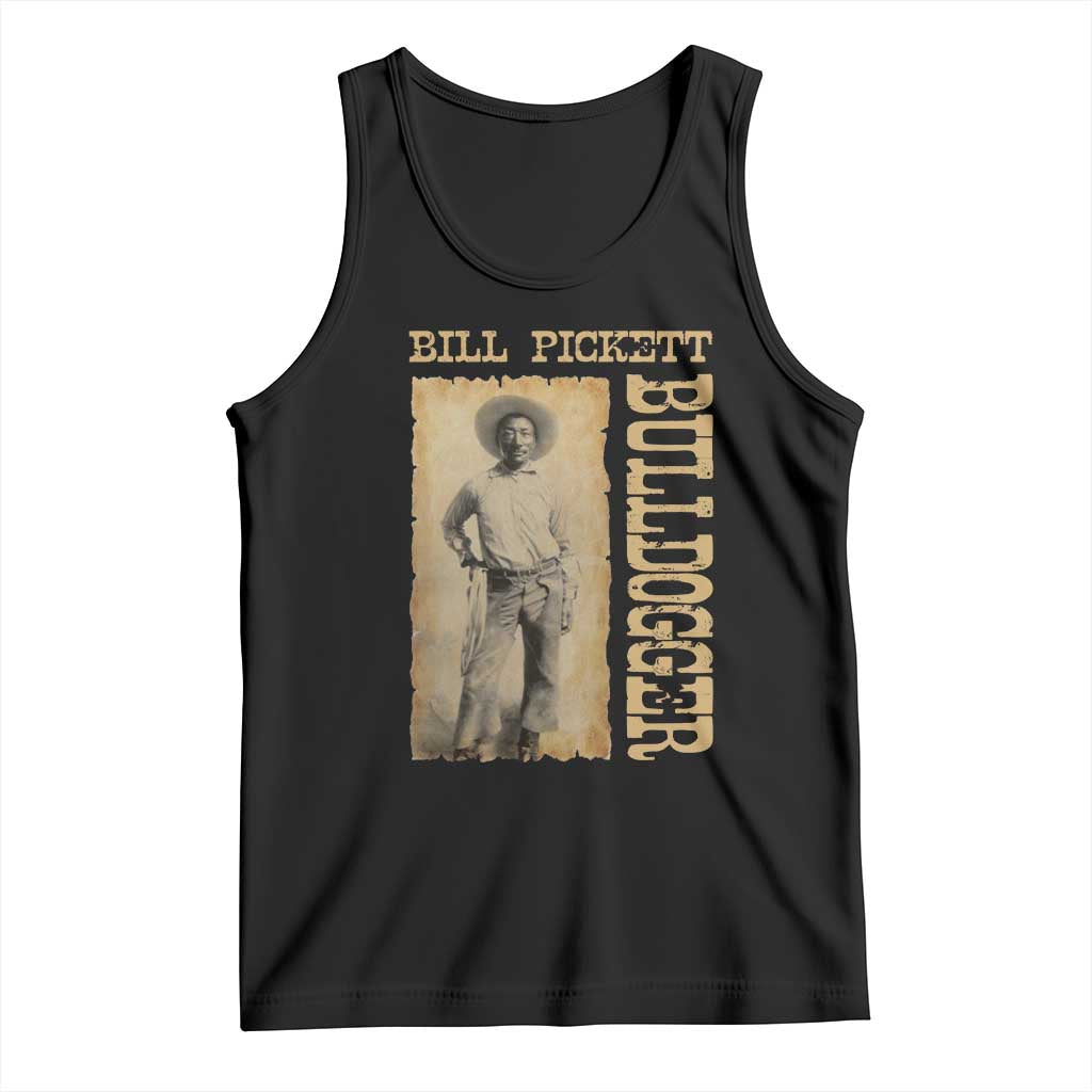 Bill Pickett The Bulldogger Tank Top Western African American Cowboy TS11 Black Print Your Wear