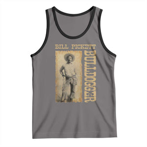 Bill Pickett The Bulldogger Tank Top Western African American Cowboy TS11 Deep Heather Black Print Your Wear