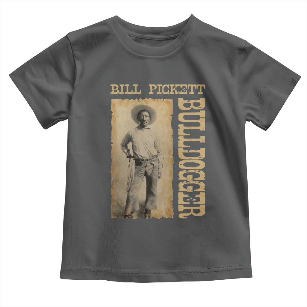 Bill Pickett The Bulldogger Toddler T Shirt Western African American Cowboy TS11 Dark Heather Print Your Wear