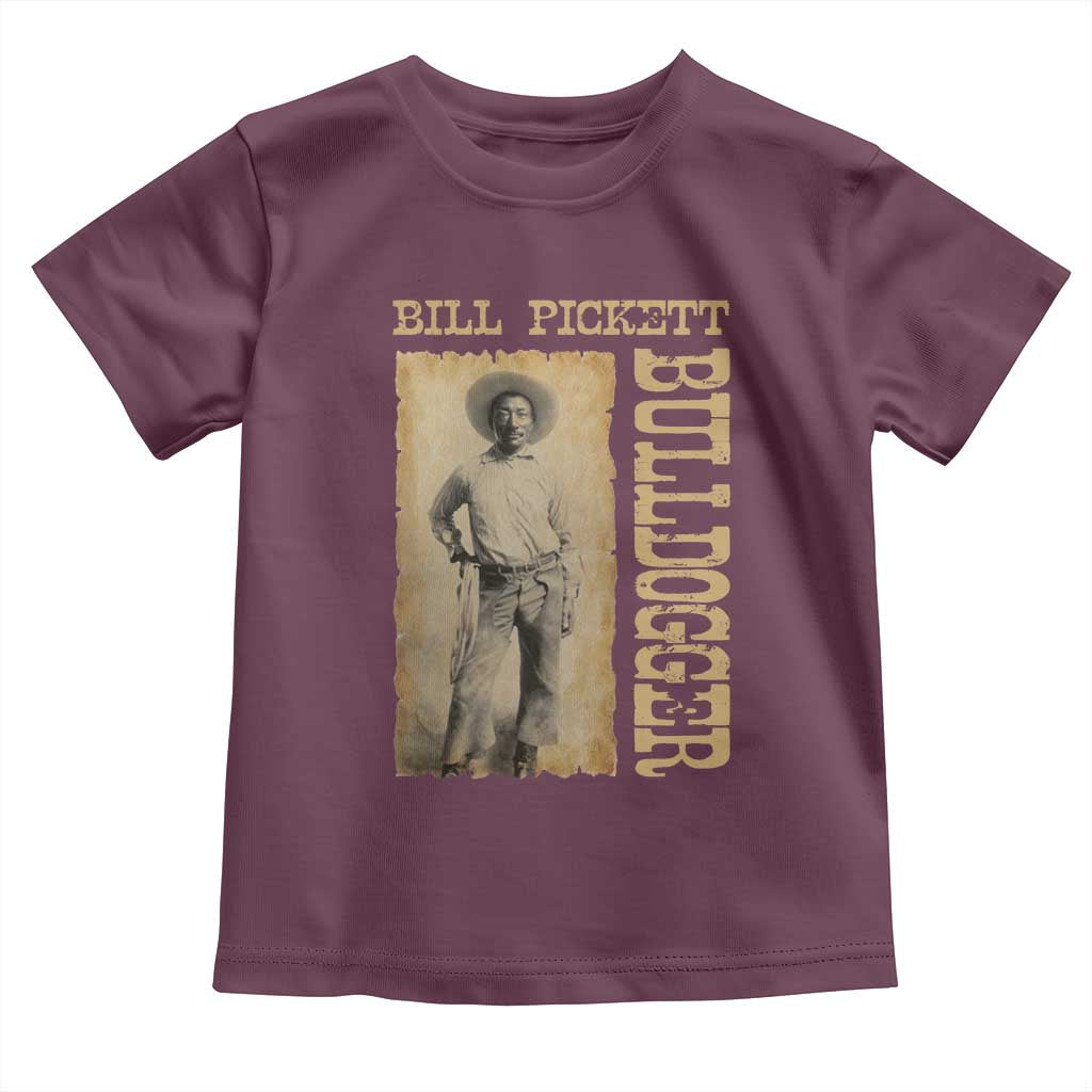 Bill Pickett The Bulldogger Toddler T Shirt Western African American Cowboy TS11 Maroon Print Your Wear