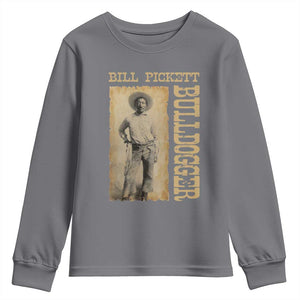 Bill Pickett The Bulldogger Youth Sweatshirt Western African American Cowboy TS11 Charcoal Print Your Wear
