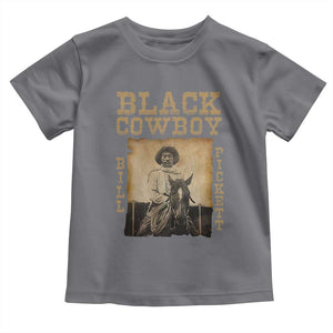 Bill Pickett Toddler T Shirt Black Cowboy Western Legend Vintage TS02 Charcoal Print Your Wear