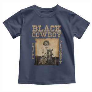 Bill Pickett Toddler T Shirt Black Cowboy Western Legend Vintage TS02 Navy Print Your Wear