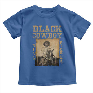 Bill Pickett Toddler T Shirt Black Cowboy Western Legend Vintage TS02 Royal Blue Print Your Wear