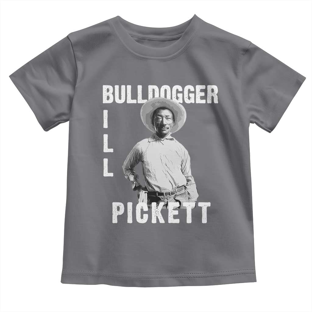 Bill Pickett Toddler T Shirt Bulldogger Black Cowboy Western Legend Vintage TS02 Charcoal Print Your Wear