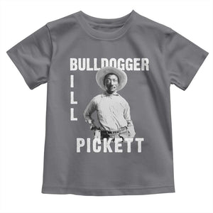 Bill Pickett Toddler T Shirt Bulldogger Black Cowboy Western Legend Vintage TS02 Charcoal Print Your Wear