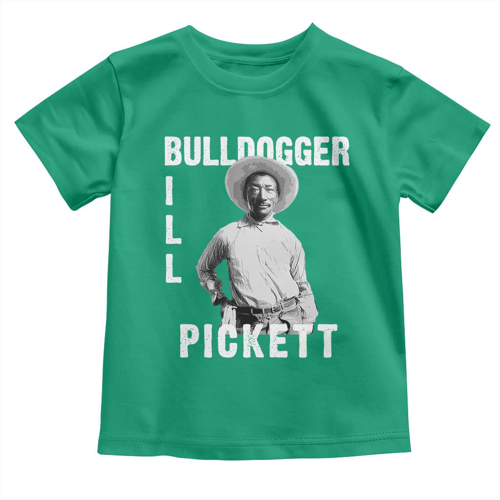 Bill Pickett Toddler T Shirt Bulldogger Black Cowboy Western Legend Vintage TS02 Irish Green Print Your Wear