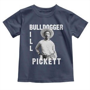 Bill Pickett Toddler T Shirt Bulldogger Black Cowboy Western Legend Vintage TS02 Navy Print Your Wear