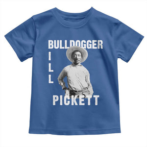 Bill Pickett Toddler T Shirt Bulldogger Black Cowboy Western Legend Vintage TS02 Royal Blue Print Your Wear