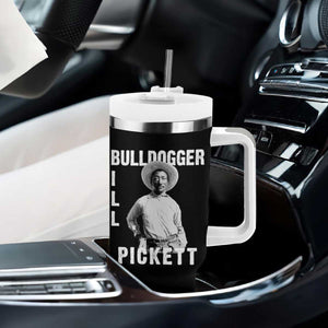 Bill Pickett Tumbler With Handle Bulldogger Black Cowboy Western Legend Vintage TS02 Print Your Wear