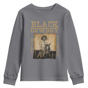 Bill Pickett Youth Sweatshirt Black Cowboy Western Legend Vintage TS02 Charcoal Print Your Wear