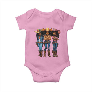 Black African American Cowgirl Baby Western Country Texas Baby Onesie TS11 Light Pink Print Your Wear