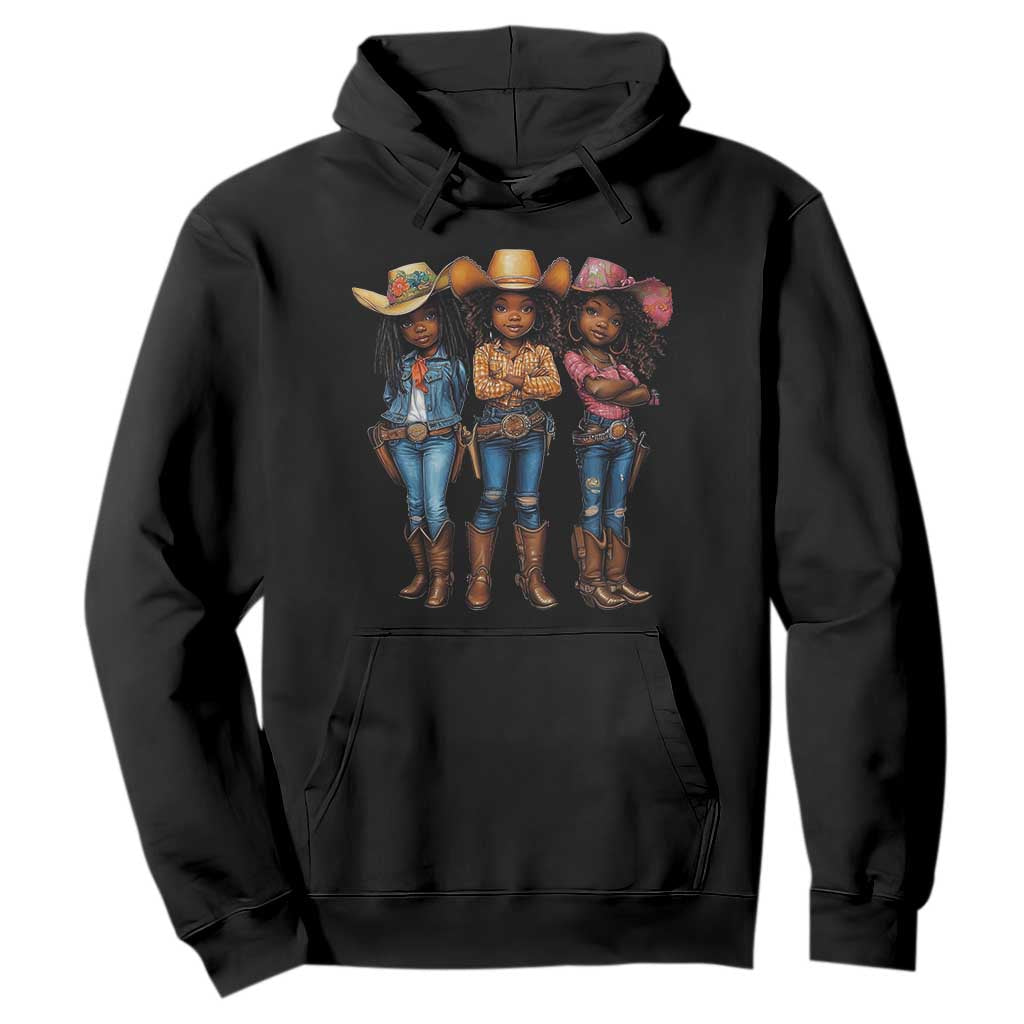 Black African American Cowgirl Baby Western Country Texas Hoodie TS11 Black Print Your Wear