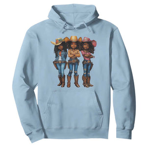 Black African American Cowgirl Baby Western Country Texas Hoodie TS11 Light Blue Print Your Wear