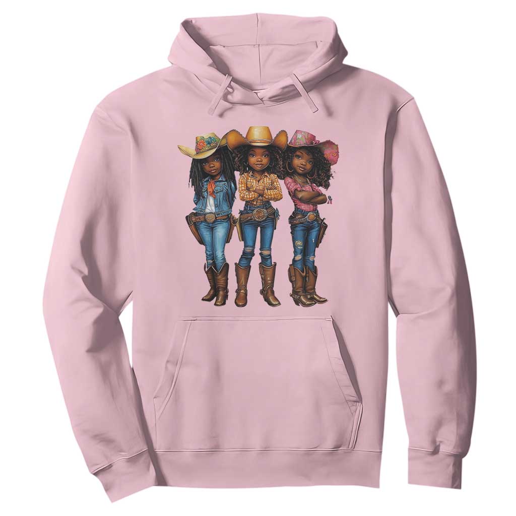 Black African American Cowgirl Baby Western Country Texas Hoodie TS11 Light Pink Print Your Wear