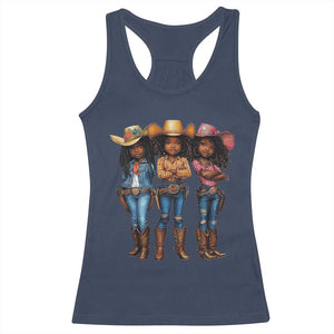 Black African American Cowgirl Baby Western Country Texas Racerback Tank Top TS11 Navy Print Your Wear