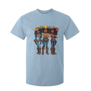 Black African American Cowgirl Baby Western Country Texas T Shirt For Kid TS11 Light Blue Print Your Wear