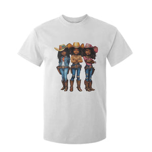 Black African American Cowgirl Baby Western Country Texas T Shirt For Kid TS11 White Print Your Wear