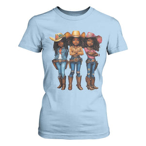 Black African American Cowgirl Baby Western Country Texas T Shirt For Women TS11 Light Blue Print Your Wear