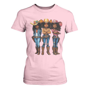 Black African American Cowgirl Baby Western Country Texas T Shirt For Women TS11 Light Pink Print Your Wear