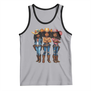 Black African American Cowgirl Baby Western Country Texas Tank Top TS11 Athletic Heather Black Print Your Wear