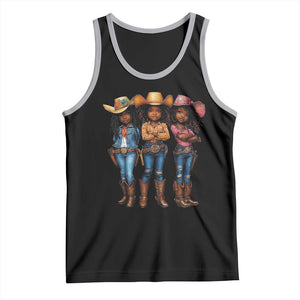 Black African American Cowgirl Baby Western Country Texas Tank Top TS11 Black Athletic Heather Print Your Wear
