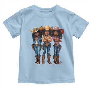Black African American Cowgirl Baby Western Country Texas Toddler T Shirt TS11 Light Blue Print Your Wear