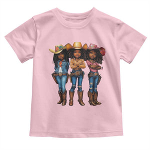 Black African American Cowgirl Baby Western Country Texas Toddler T Shirt TS11 Light Pink Print Your Wear